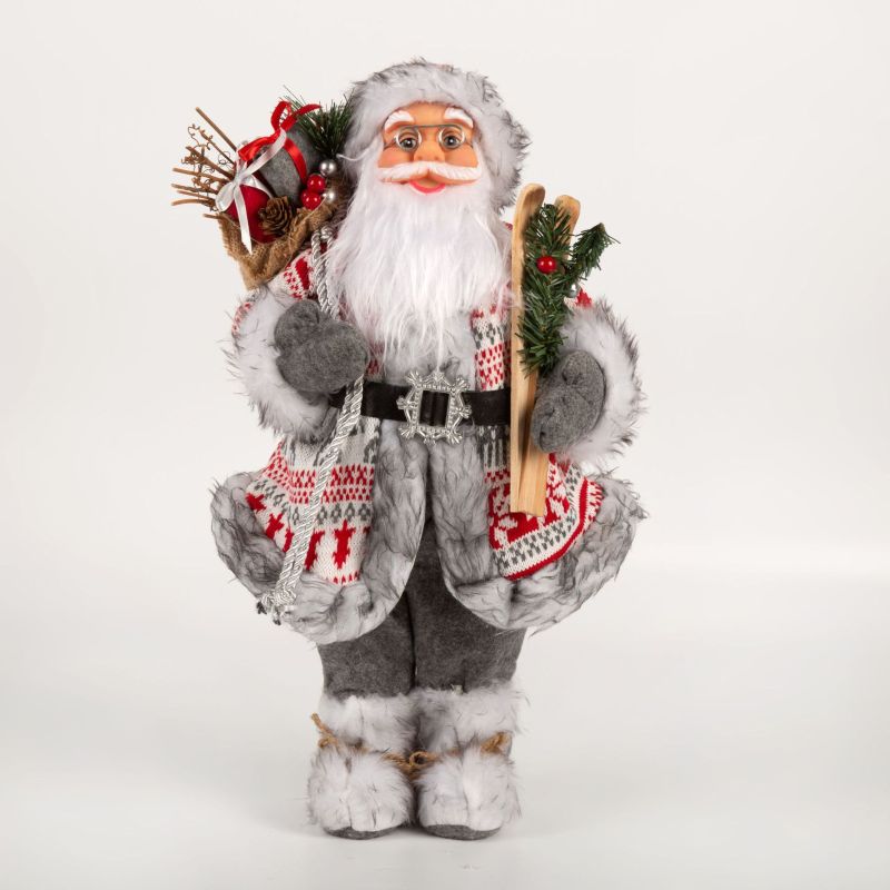 Christmas,White Plush Santa Claus - Christmas Decoration